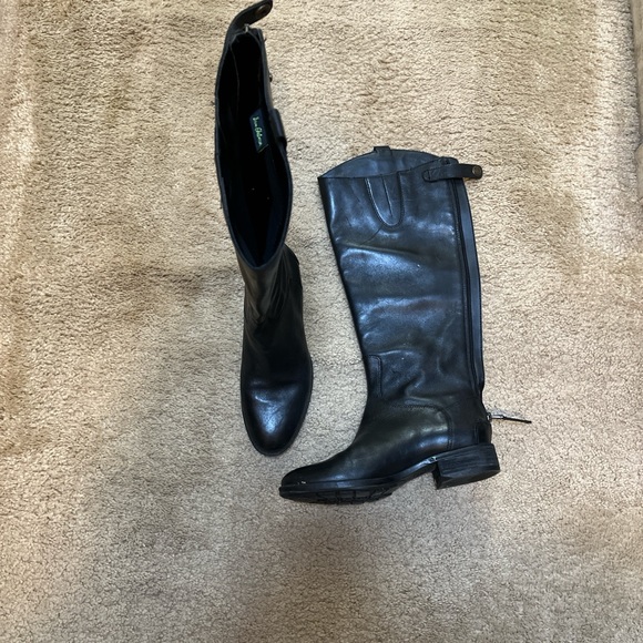 Sam Edelman Black Leather Zip up Boots Size 7.5 - Picture 4 of 8